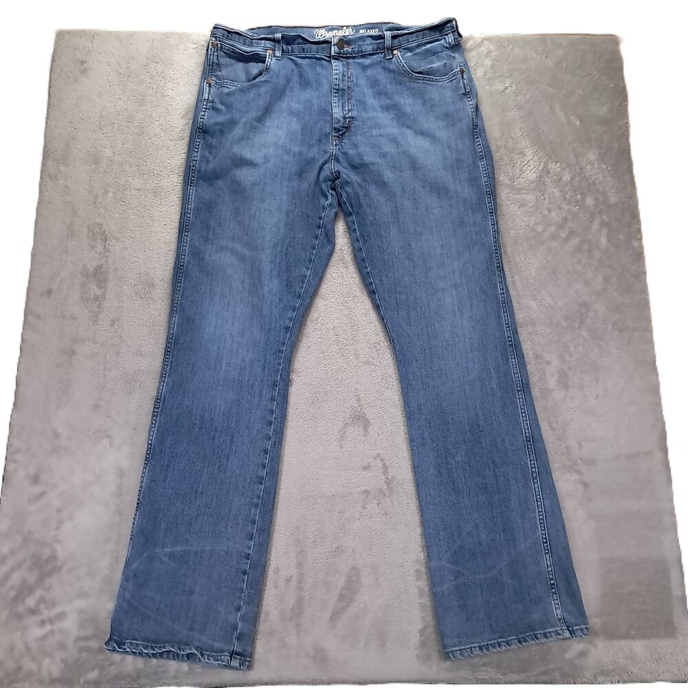 Wrangler Retro Jeans Men 39x35, Tag 38x36 Relaxed Bootcut Blue Denim Stretch